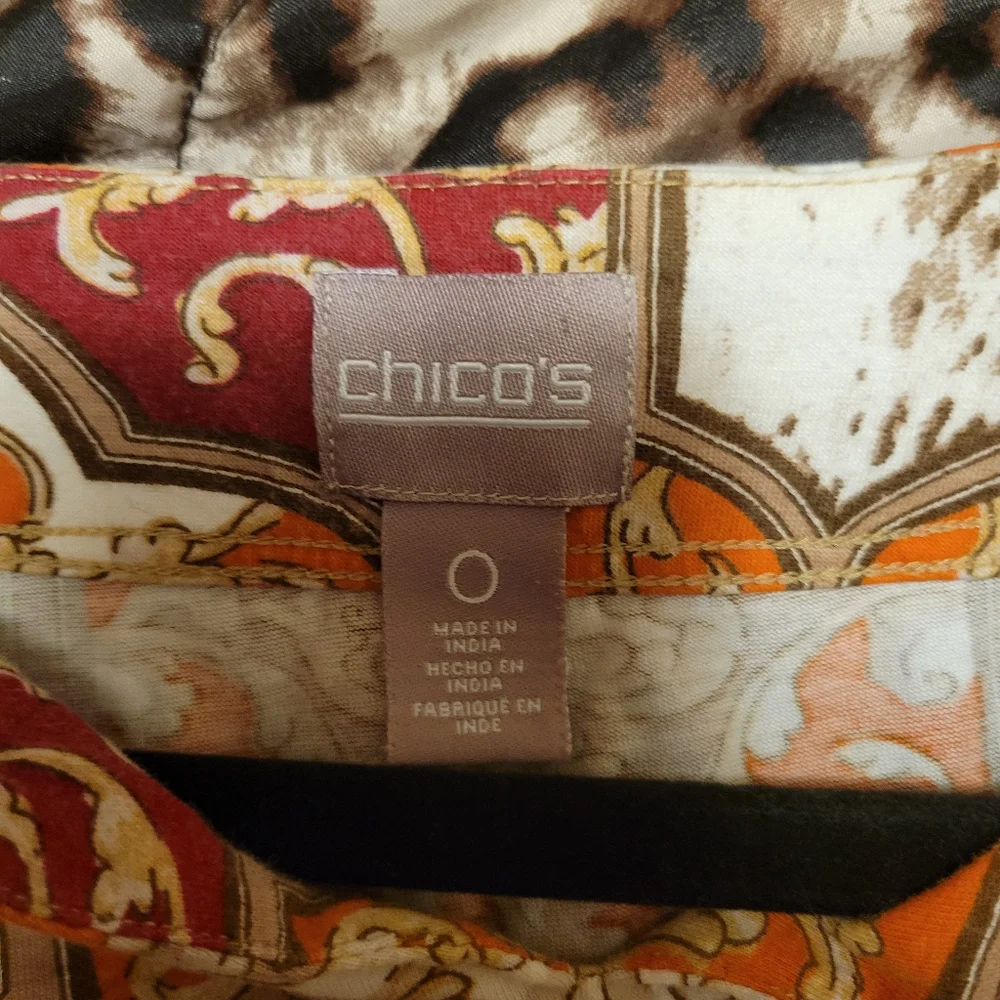 Chicos Art To Wear Artsy Multicolored Long Sleeve | Small - Picture 5 of 6